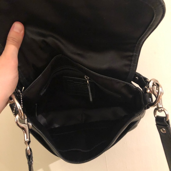 Black Authentic Leather Coach Purse - Picture 7 of 8